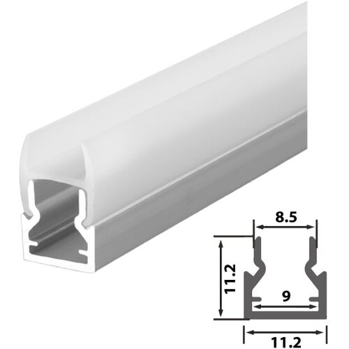  aluminijumski profil za led trake 1m, za police Slike