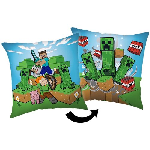 Jerry Fabrics Otro&amp;scaron;ka blazina 40x40 cm Minecraft &amp;quot;Creeper Rush&amp;quot; &amp;ndash; Slike