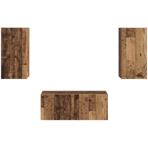  Set TV komoda 2 kom. Staro drvo Smeđa 78,5 x 31 x 30 cm Slike