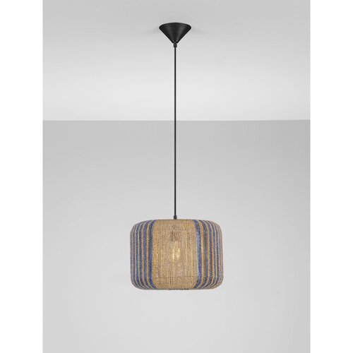Nova Luce Modra/v naravni barvi viseča svetilka iz vrvi &amp;oslash; 33 cm Abby &amp;ndash; Slike