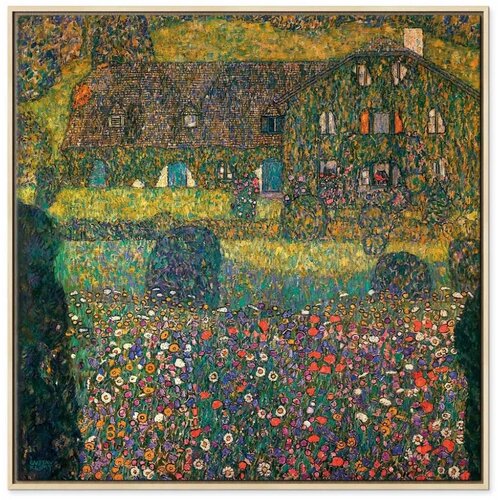  Slika - Gustav Klimt &amp;ndash; Country House on the Attersee Lake 60x60 U prirodnom drvenom okviru Slike