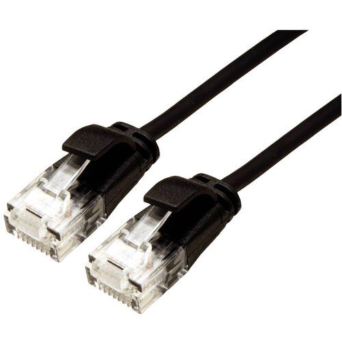 Roline 21.15.3952 RJ45 omrežni kabel\, patch kabel cat 6a u/utp 0.50 m črna 1 kos, (20420144) Cene