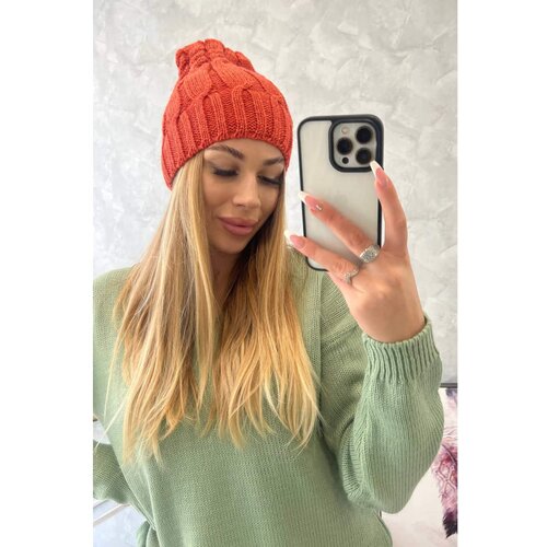 Kesi Cap with fleece Iwona K221 foxy Slike