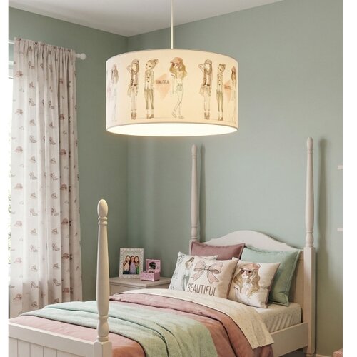  Dečiji luster GIRLS VIBES 1xE27/60W/230V, prečnik 40 cm, za devojčice Slike