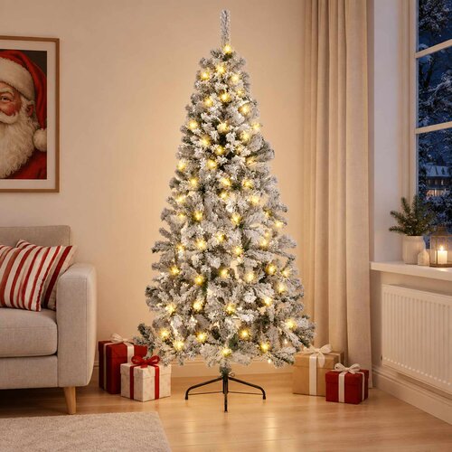 Umjetno božićno drvce s nogom 210 cm 300 LED lampica Slike