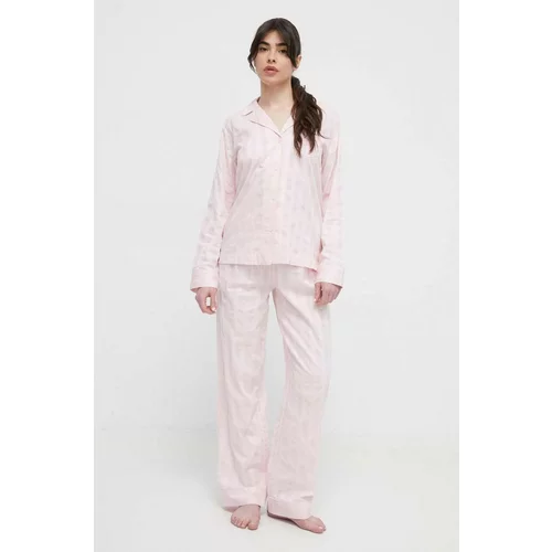 Polo Ralph Lauren Pamučna pidžama boja: ružičasta, pamučna
