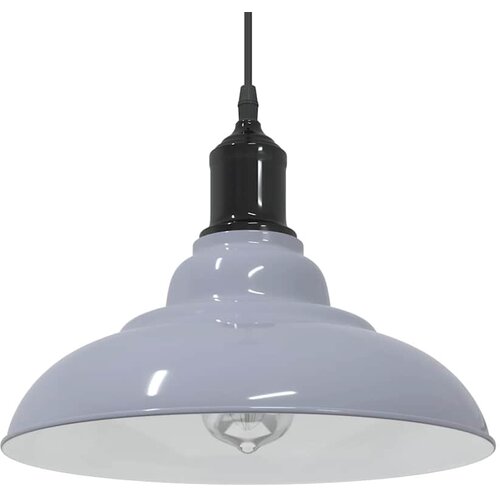 VidaXL Visilica podesiva po visini E27 sjajno siva &amp;Oslash; 31 cm metal Slike