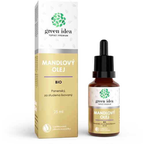 Green Idea Topvet Premium Organic almond oil bademovo ulje hladno pre&amp;scaron;ano 25 ml Slike