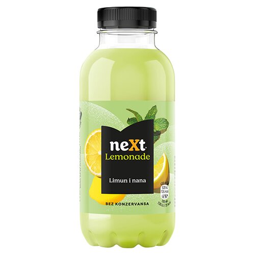 Next lemonade negazirani sok limun i nana, 0.4L Slike