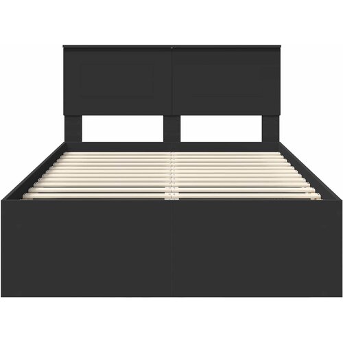  Krevetna konstrukcija Crna 120 x 200 cm Konstruirano drvo Slike