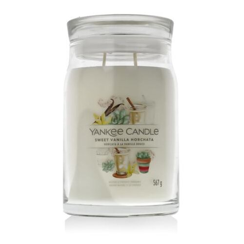 Yankee Candle Signature Sweet Vanilla Horchata 567 g di&amp;scaron;eča svečka Slike