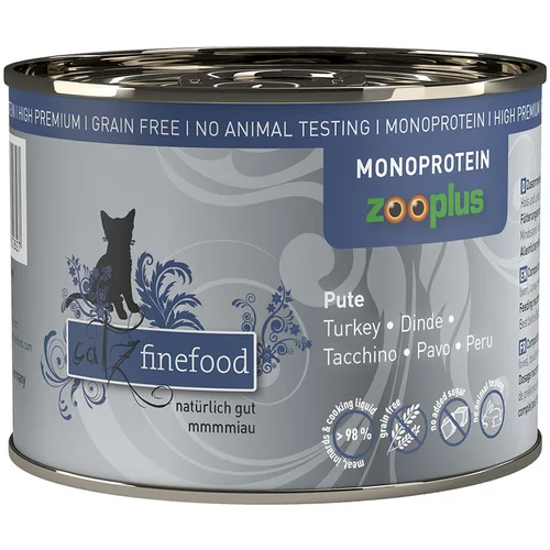 catz finefood Monoprotein zooplus 6 x 200 g - Puretina