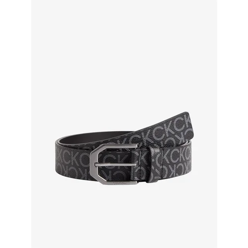 Calvin Klein Black Men's Patterned Belt - Men's