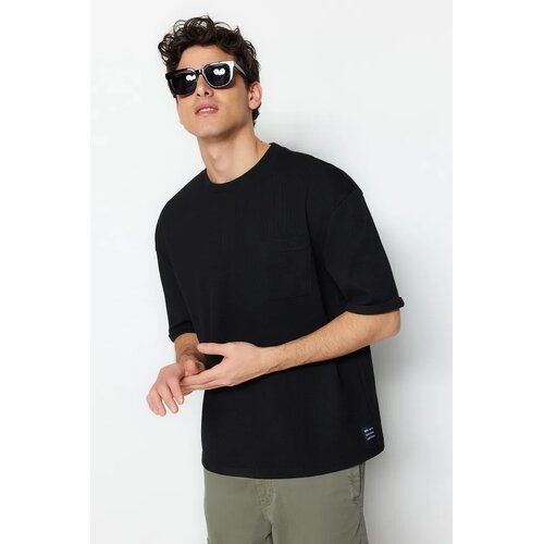 Trendyol Muška majica TMNSS23TS00077, Crna Cene
