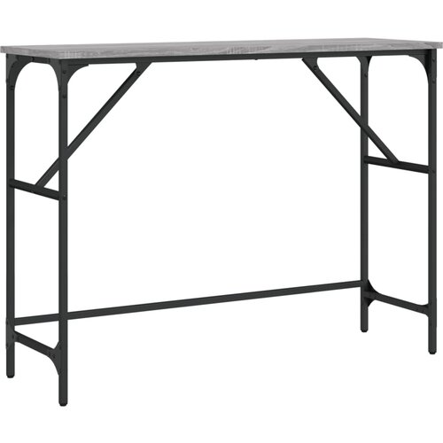 Maison Chic Konzolna mizica - miza ob steni siva sonoma 100x32x75 cm inženirski les, (21785789) Cene