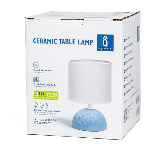 Aigostar Stona lampa 1xE14/40W/230V plava/bela Slike