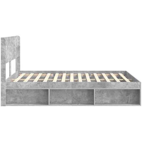  Okvir za krevet s pohranom i uzglavljem Betonska siva - Betonska siva 135 x 190 cm Slike
