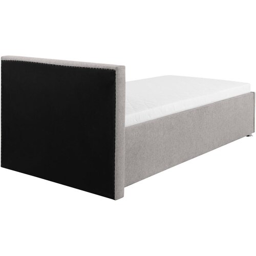 MID.YOU OBLAZINJENA POSTELJA 90 cm x 200 cm , les, kovina, umetna masa, tekstil svetlo siva Slike