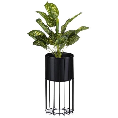Metalna saksija za cveće LOFT 42x20 cm crna Cene