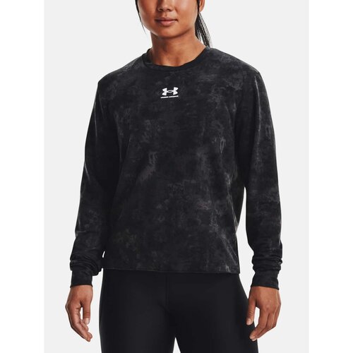 Under Armour T-Shirt Rival Terry Print Crew-BLK - Women Slike