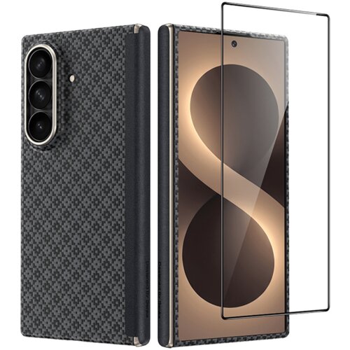 Benks Magnetic Armor Grid Air Grand Combo ovitek + GlassWarrior za&scaron;čitno steklo za Samsung Galaxy Z Fold 8 Ultra črna Cene