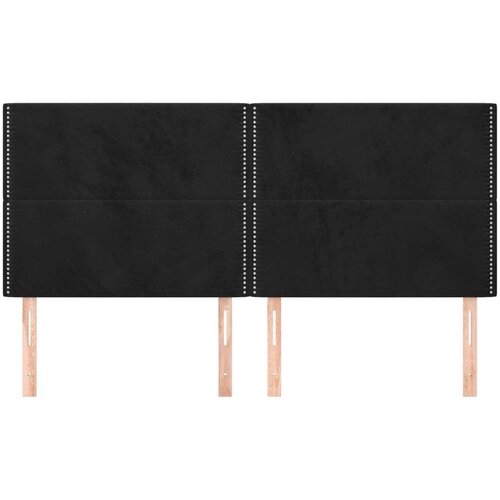  Uzglavlje 4 kom crni 90x5x78/88 cm bar&amp;scaron;unasti Slike