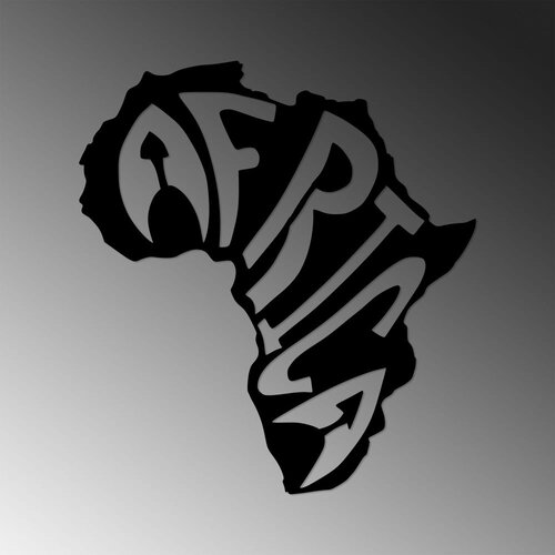 Wallity Zidna dekoracija Africa-435, 64x70 cm, 1,5 mm, Crna Cene