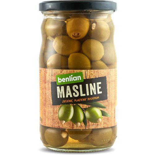 Benlian Foods Zelene masline sa bademom u tegli, 700g Slike
