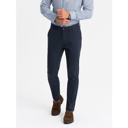 Ombre Men's uniform REGULAR FIT chino pants - navy blue Cene