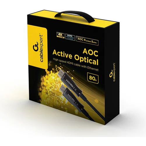  HDMI kabl GEMBIRD, 80m, Active Optical (AOC) High speed +Ethernet AOC Premium Series CCBP-HDMI-AOC-80M