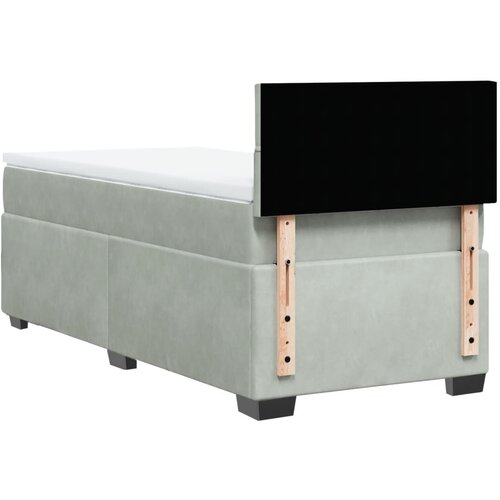 Box spring krevet s madracem svjetlosivi 100x200 cm bar&amp;scaron;unasti Slike