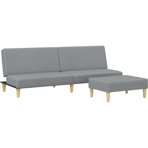 Maison Chic kavč - Sofa - Kanape dvosed s stolčkom za noge svetlo sivo blago, (21727938) Cene