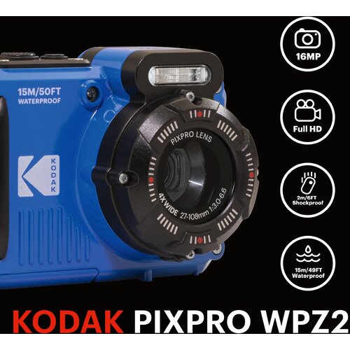 Kodak WPZ2 plavi paket 2. baterija + 16GB MicroSD, kompaktni fotoaparat. Slike
