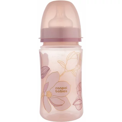 Canpol EasyStart Gold steklenička za dojenčke 3+ months Pink 240 ml