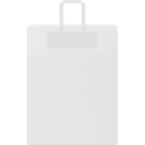  Papirnate vrećice 250 kom s ručkama bijele 32x12x42 cm Slike