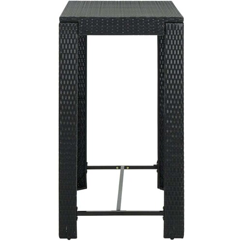 VidaXL vrtni barski stol crni 100 x 60,5 x 110,5 cm od poliratana Slike