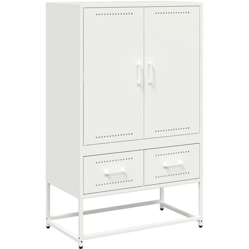Maison Chic Visoka omara - Komoda - Predalnik bela 68x39x111,5 cm jeklo, (21717369) Slike