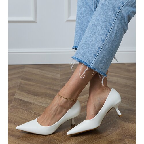 D/CEO White classic low heel pumps Jutas Cijene