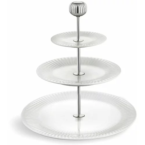 Kähler Design Trinadstropno belo porcelanasto stojalo Hammershoi Etagere, ⌀ 28 cm