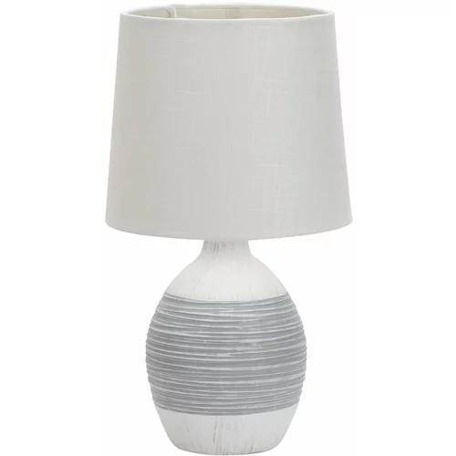 Candellux Lighting Svijetlo siva stolna lampa s tekstilnim sjenilom (visina 35 cm) Ambon –