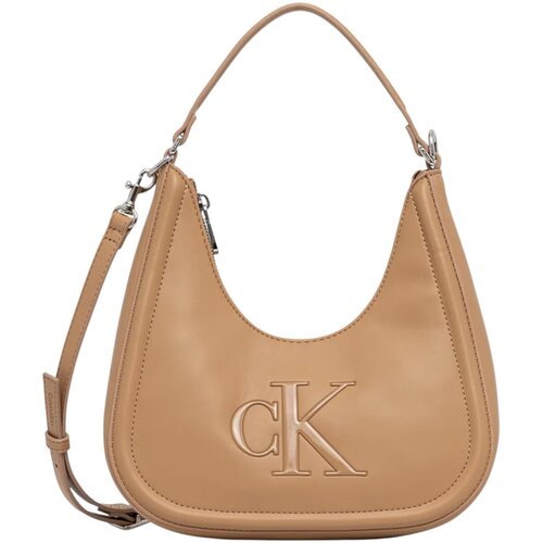 Calvin Klein Jeans Torbice za na ramo BOLD CK SMALL CRESCENT BAG LV04F3561G Bež Cene