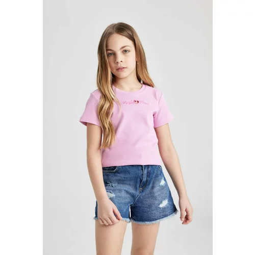 Defacto Girl Slim Fit Ribbed Camisole Short Sleeve T-Shirt