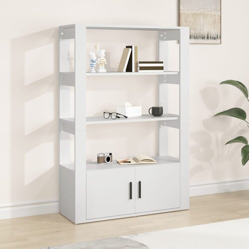 vidaXL Komoda bela 80x30x119,5 cm inženirski les Cene