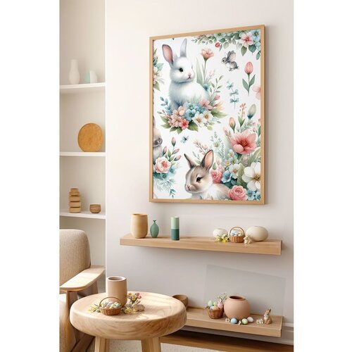 WALLXPERT Arteastermodel39-3348 Vi&scaron;enamenska Dekorativna Slika u Ram Cene