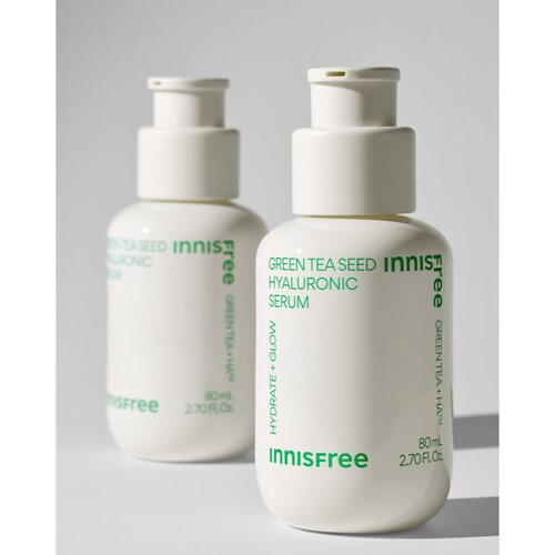 Innisfree Green Tea Seed Hyaluronic Serum umirujući serum za lice za sjaj i hidrataciju 80 ml Slike