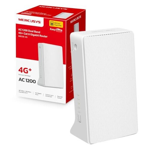 Mercusys MB230-4G 4G+ Cat6 AC1200 Wireless Dual Band Gigabit Router Cene