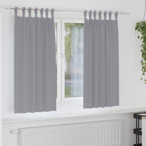 vidaXL Zavjese za zamračivanje 2 pcs Svjetlosiva 175 x 140 cm Cene
