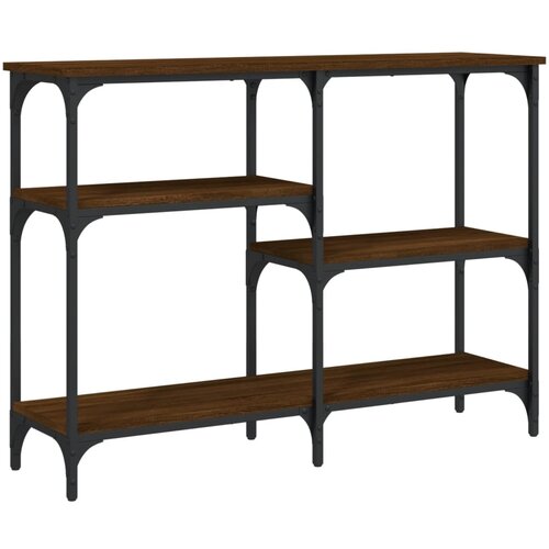 Maison Chic konzolna miza - miza ob steni rjav hrast 102x29x75 cm inženirski les, (21786135) Slike