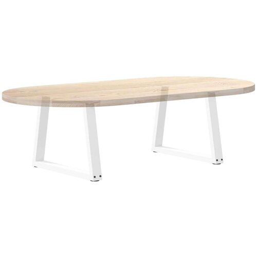  Noge za blagovaonski stol V-oblika 2 kom bijele 50x(42-43 3)cm Slike