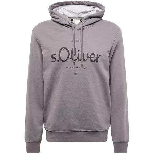 s.Oliver Sweater majica siva / crna